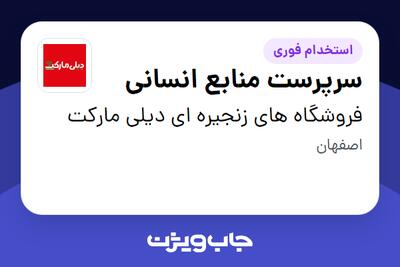  استخدام سرپرست منابع انسانی - آقا در فروشگاه های زنجیره ای دیلی مارکت