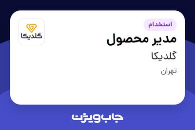  استخدام مدیر محصول - آقا در گلدیکا