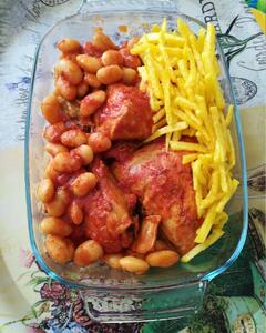  دستور پخت خوراک مرغ و لوبیا سفید