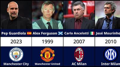  تمام مربیان قهرمان لیگ قهرمانان اروپا از سال 1956 تا 2025؛ با حضور مورینیو، زیدان، گواردیولا، آنچلوتی، فرگوسن، انریکه و فلیک