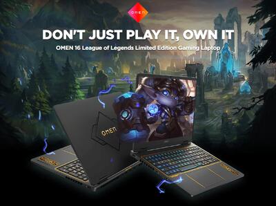  شرکت HP از لپ‌تاپ گیمینگ OMEN 16 نسخه League of Legends رونمایی کرد