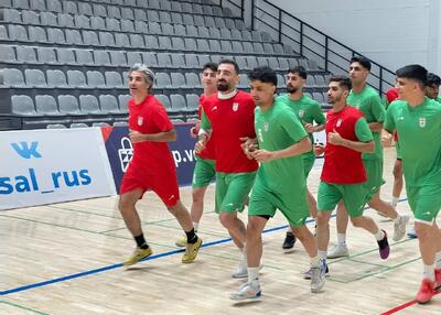  آخرین تمرین سالنی‌بازان ایران پیش از دیدار با روسیه