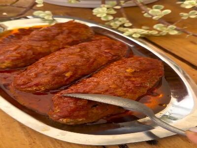  خورشت بادمجون با گوشت چرخ شده