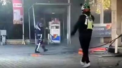  آتش‌زدن پمپ بنزین در واکنش به جواب منفی دختر!