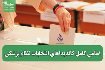 اسامی کامل کاندیداهای انتخابات نظام پزشکی