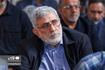  حضور سردار قاآنی در مراسم تشییع پیکر سردار افشار