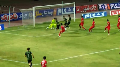 گل اول خیبر به پرسپولیس توسط عرفان معصومی