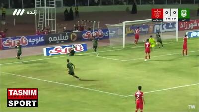 گل اول خیبر به پرسپولیس در دقیقه 27