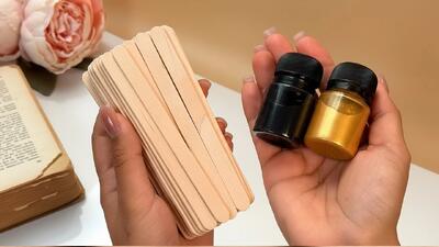  آموزش ساخت دیوارکوب بسیار زیبا با چوب بستنی و کتاب قدیمی !