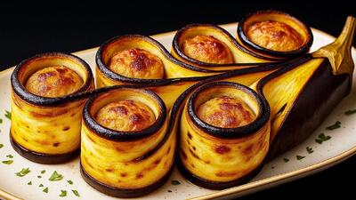  طرز تهیه بادمجان شکم پر با گوشت چرخی / روشی جدید برای سرو بادمجان