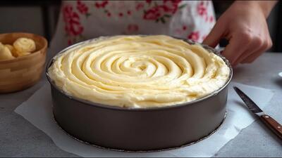  طرز تهیه کیک عصرانه فقط با تخم مرغ و پنیر /کیک وانیلی با فراستینگ پنیر خامه ای