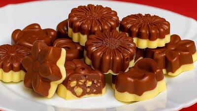  طرز تهیه شکلات مرمری مغزدار، هم خوشمزه و هم زیبا !
