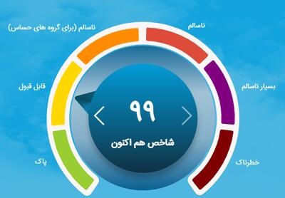  عکس/ شاخص آلودگی هوای تهران امروز ۲۶ مهر | اقتصاد24