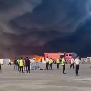  ببینید؛ آتش‌سوزی مهیب در فرودگاه بنگلادش