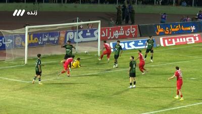 گل اول پرسپولیس به خیبر خرم آباد (امید عالیشاه)
