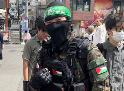  تقلید جوانان ژاپنی از نیروهای گردان‌های القسام