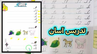  آموزش صفحه ۷۷ نگارش کلاس اول دبستان.