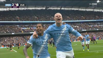  گل دوم منچستر سیتی به اورتون (دبل ارلینگ هالند)