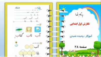  آموزش نگارش فارسی کلاس اول دبستان صفحه ۲۸