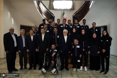  عارف در دیدار مدال‌آوران پارادوومیدانی قهرمانی جهان: ورزشکار ایرانی در صحنه مسابقات جهانی با رفتار جوانمردانه، توطئه ایران‌هراسی را خنثی می‌کند/ ورزشکارانِ در معرض معلولیت موفق شدند شعار «ما می‌توانیم» را محقق کنند/ المپیک ۲۰۲۸ فرصت حیثیتی برای ایران است