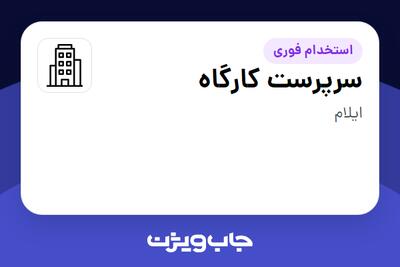  استخدام سرپرست کارگاه در سازمانی فعال در حوزه ساختمان / مصالح و تجهیزات ساختمانی
