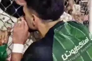  شادی عاشقانه ستاره خیبر با همسرش بعد از شکست پرسپولیس/ویدیو