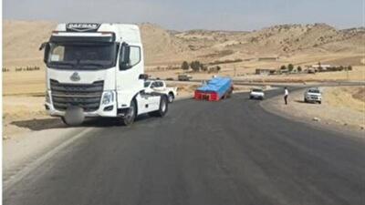  کامیون کشنده با پلاک تقلبی در دام پلیس