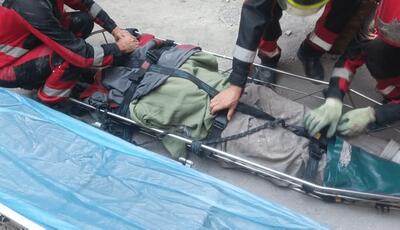  یک مصدوم در حادثه سقوط سنگ در کارگاه ساختمانی