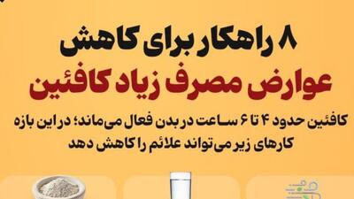  ۸ راهکار برای کاهش عوارض مصرف زیاد کافئین