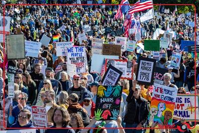  اعتراض میلیون‌ها آمریکایی به سیاست‌های ترامپ در سراسر آمریکا