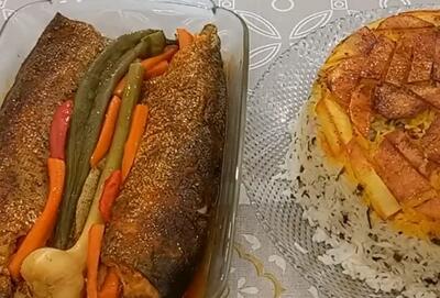  طرز تهیه ماهی متفاوت با پلو سیر ، دستور پخت ماهی بدون سرخ و کباب کردن با مزه ایی که تا حالا نچشیدی!