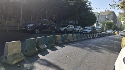  تشدید ترافیک در خیابان بهشت با جداسازی یک لاین از خیابان + فیلم