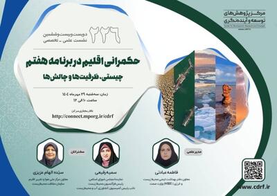  نشست بررسی حکمرانی اقلیم در برنامه هفتم برگزار می شود