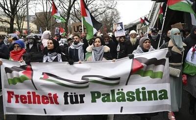  تظاهرات در برلین در حمایت از فلسطین