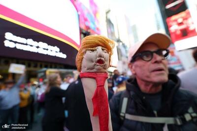  ترامپ بر سر مخالفانش مدفوع ریخت! + فیلم