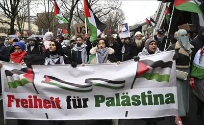  تظاهرات در برلین در حمایت از فلسطین