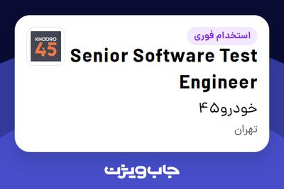  استخدام Senior Software Test Engineer در خودرو45