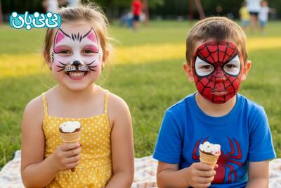  نقاشی روی چهره کودکان _ از چه رنگ‌هایی می‌توان استفاده کرد؟