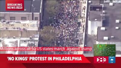  میلیون‌ها نفر در آمریکا علیه ترامپ تظاهرات «بدون پادشاهان» برگزار کردند + فیلم