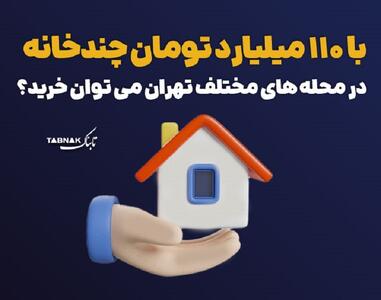  اینفوتابناک | با ۱۱۰ میلیارد تومان چند خانه در تهران می‌توان خرید؟!