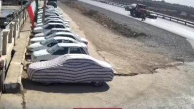  برخورد هولناک کامیون با چند خودرو