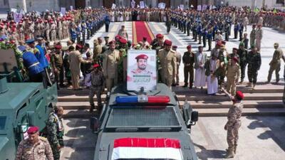  مراسم تشییع رئیس ستاد کل نیروهای مسلح یمن در صنعا
