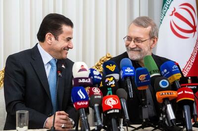 قاب معنادار لاریجانی با مقام عراقی جلب‌توجه کرد