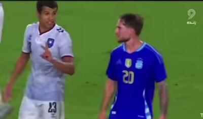  شب‌بخیر عجیب به منصوریان در حین بازی تیم ملی ارژانتین