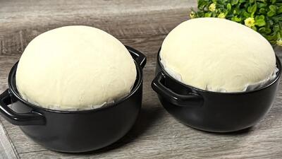  فقط آرد + آب + نمک + روغن؛ نیازی به ورز دادن نیست ! فوق العاده خوشمزه