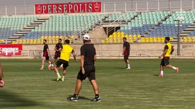 تمرینات ریکاوری بازیکنان پرسپولیس بعد از بازی با خیبر