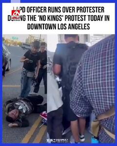  لحظه هولناک زیرگرفتن جوان معترض مقابل دوربین ها +فیلم