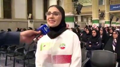  بیشترین موضوعی که من را خوشحال میکند این است که مدال من میتواند جرقه‌ای در ذهن دختران ایران باشد که ما میتوانیم