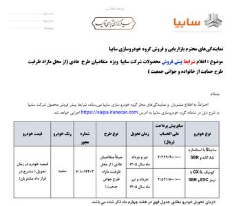 پیش فروش محصولات سایپا از فردا آغاز می‌شود
