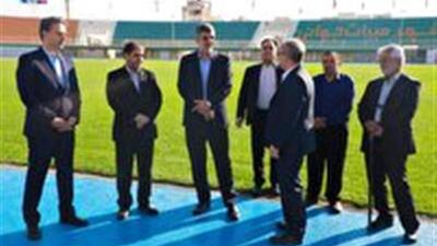  بازدید استاندار یزد از ورزشگاه شهید نصیری پیش از برگزاری دیدار لیگ برتر